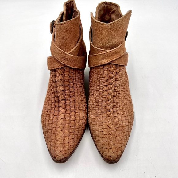 Free People Venture Ankle Boot Suede Tan Bootie Size 37 - Picture 3 of 13